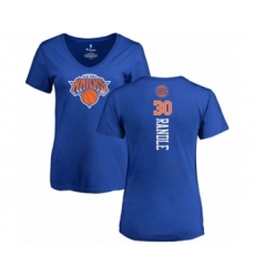 Basketball Women's New York Knicks #30 Julius Randle Royal Blue Backer T-Shirt
