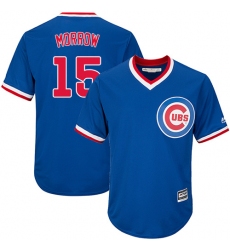 Men's Majestic Chicago Cubs #15 Brandon Morrow Replica Royal Blue Cooperstown Cool Base MLB Jersey