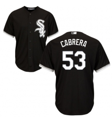 Youth Majestic Chicago White Sox #53 Welington Castillo Replica Black Alternate Home Cool Base MLB Jersey