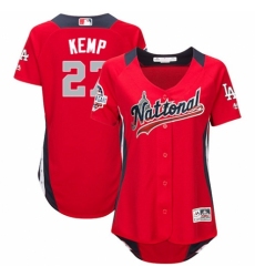 Women's Majestic Los Angeles Dodgers #27 Matt Kemp Game Red National League 2018 MLB All-Star MLB Jersey