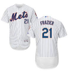 Men's Majestic New York Mets #21 Todd Frazier White Home Flex Base Authentic Collection MLB Jersey