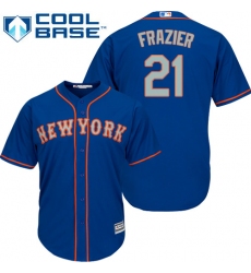 Youth Majestic New York Mets #21 Todd Frazier Replica Royal Blue Alternate Road Cool Base MLB Jersey