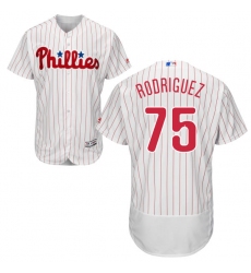 Men's Majestic Philadelphia Phillies #75 Francisco Rodriguez White Home Flex Base Authentic Collection MLB Jersey
