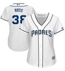 Women's Majestic San Diego Padres #38 Tyson Ross Authentic White Home Cool Base MLB Jersey