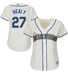 Women's Majestic Seattle Mariners #27 Ryon Healy Replica Cream Alternate Cool Base MLB Jersey