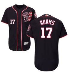 Men's Majestic Washington Nationals #17 Matt Adams Navy Blue Alternate Flex Base Authentic Collection MLB Jersey