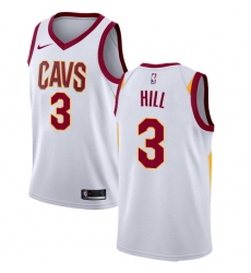 Men's Nike Cleveland Cavaliers #3 George Hill Swingman White NBA Jersey - Association Edition