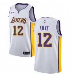 Youth Nike Los Angeles Lakers #12 Channing Frye Authentic White NBA Jersey - Association Edition