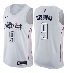 Men's Nike Washington Wizards #9 Ramon Sessions Authentic White NBA Jersey - City Edition