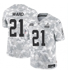 Men's Cleveland Browns #21 Denzel Ward 2024 F.U.S.E Arctic Camo Salute To Service Limited Stitched Football Jersey