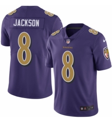 Youth Nike Baltimore Ravens #8 Lamar Jackson Limited Purple Rush Vapor Untouchable NFL Jersey