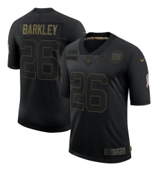 Men's New York Giants #26 Saquon Barkley Black Nike 2020 Salute To Service Limited Jersey