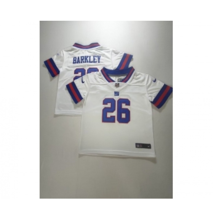 Toddlers New York Giants #26 Saquon Barkley White Color Rush Stitched Nike Limited Jersey