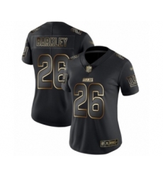 Women's New York Giants #26 Saquon Barkley Black Gold Vapor Untouchable Limited Football Jersey