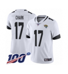 Men's Jacksonville Jaguars #17 DJ Chark White Vapor Untouchable Limited Player 100th Season Football Jersey