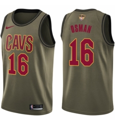 Youth Nike Cleveland Cavaliers #16 Cedi Osman Swingman Green Salute to Service 2018 NBA Finals Bound NBA Jersey