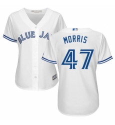 Women's Majestic Toronto Blue Jays #47 Jack Morris Replica White Home MLB Jersey