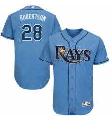 Men's Majestic Tampa Bay Rays #28 Daniel Robertson Columbia Alternate Flex Base Authentic Collection MLB Jersey