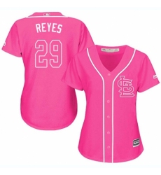 Women's Majestic St. Louis Cardinals #29 lex Reyes Replica Pink Fashion Cool Base MLB Jersey