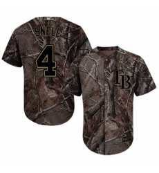 Youth Majestic Tampa Bay Rays #4 Blake Snell Authentic Camo Realtree Collection Flex Base MLB Jersey