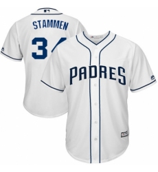Youth Majestic San Diego Padres #34 Craig Stammen Authentic White Home Cool Base MLB Jersey