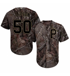 Youth Majestic Pittsburgh Pirates #50 Jameson Taillon Authentic Camo Realtree Collection Flex Base MLB Jersey