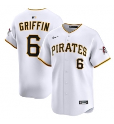 Men's Pittsburgh Pirates #6 Konnor Griffin Nike White Home Limited Jersey