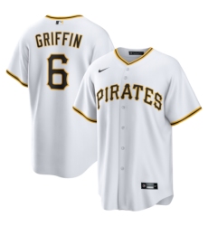 Men's Pittsburgh Pirates #6 Konnor Griffin Nike White Home Replica Jersey