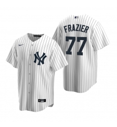 Men's Nike New York Yankees #77 Clint Frazier White Home Stitched Baseball Jersey