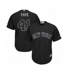 Men's New York Yankees #41 Miguel Andujar  Papa  Authentic Black 2019 Players Weekend Baseball Jersey