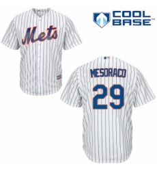 Youth Majestic New York Mets #29 Devin Mesoraco Authentic White Home Cool Base MLB Jersey