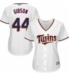 Women's Majestic Minnesota Twins #44 Kyle Gibson Authentic White Home Cool Base MLB Jersey