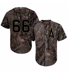 Youth Majestic Los Angeles Angels of Anaheim #66 J. C. Ramirez Authentic Camo Realtree Collection Flex Base MLB Jersey