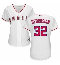 Women's Majestic Los Angeles Angels of Anaheim #32 Cam Bedrosian Authentic White Home Cool Base MLB Jersey