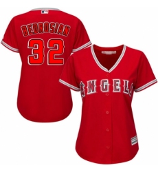 Women's Majestic Los Angeles Angels of Anaheim #32 Cam Bedrosian Replica Red Alternate MLB Jersey