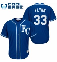 Youth Majestic Kansas City Royals #33 Brian Flynn Replica Blue Alternate 2 Cool Base MLB Jersey