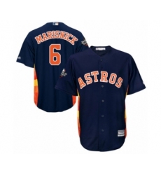 Youth Houston Astros #6 Jake Marisnick Authentic Navy Blue Alternate Cool Base 2019 World Series Bound Baseball Jersey