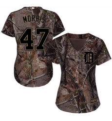 Women's Majestic Detroit Tigers #47 Jack Morris Authentic Camo Realtree Collection Flex Base MLB Jersey