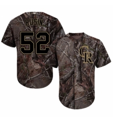 Youth Majestic Colorado Rockies #52 Chris Rusin Authentic Camo Realtree Collection Flex Base MLB Jersey