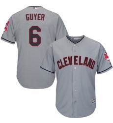 Youth Majestic Cleveland Indians #6 Brandon Guyer Replica Grey Road Cool Base MLB Jersey