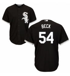 Youth Majestic Chicago White Sox #54 Chris Beck Replica Black Alternate Home Cool Base MLB Jersey