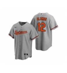 Men's Baltimore Orioles #12 Roberto Alomar Nike Gray Replica Road Jersey