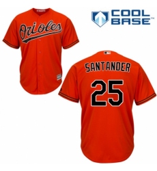 Men's Majestic Baltimore Orioles #25 Anthony Santander Replica Orange Alternate Cool Base MLB Jersey