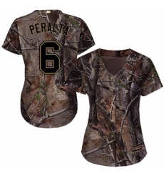 Women's Majestic Arizona Diamondbacks #6 David Peralta Authentic Camo Realtree Collection Flex Base MLB Jersey