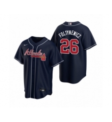 Women Atlanta Braves #26 Mike Foltynewicz Nike Navy 2020 Replica Alternate Jersey