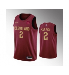 Men's Cleveland Cavaliers #2 Collin Sexton Wine Icon Edition Stitched Basketball Jersey