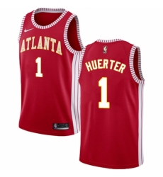 Men's Nike Atlanta Hawks #1 Kevin Huerter Authentic Red NBA Jersey Statement Edition