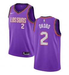 Men's Nike Phoenix Suns #2 Elie Okobo Swingman Purple NBA Jersey - 2018 19 City Edition