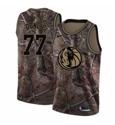 Men's Nike Dallas Mavericks #77 Luka Doncic Swingman Camo Realtree Collection NBA Jersey
