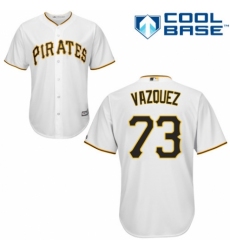 Youth Majestic Pittsburgh Pirates #73 Felipe Vazquez Replica White Home Cool Base MLB Jersey